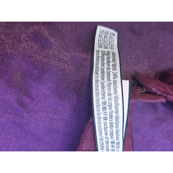 Victorias Secret Underwire Push-Up Bra*Plum Purple*Soft Fabric*Sissy*NWOT*36C - Picture 6 of 8